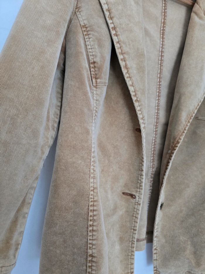 Veste velours beige - photo numéro 2