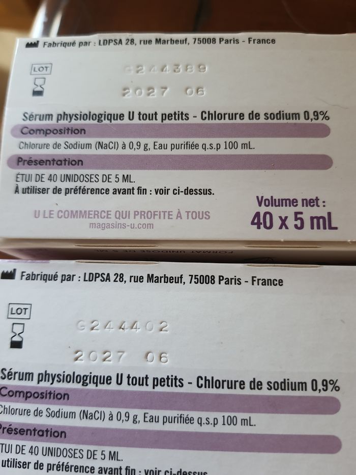 Lot de 6 boîtes sérum phy U tout petits - photo numéro 2