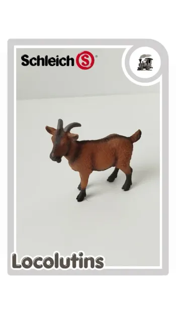 🚂 Figurine ▪ chèvre brune Schleich pleine et solide
