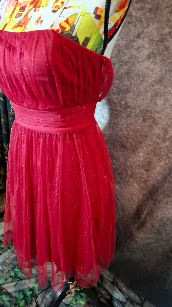 Robe bustier rouge brillante - photo numéro 5