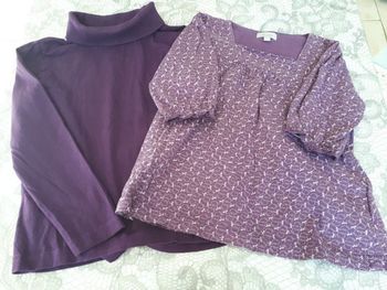 Tunique sous pull violet