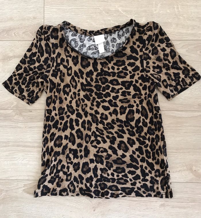 T-shirt manches courtes imprimé Léopard