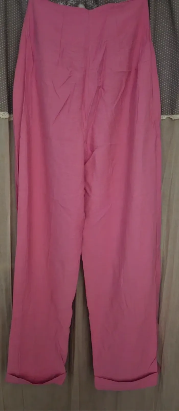 Pantalon rose fushia clair JF Lefon Taille 40 Neuf - photo numéro 2