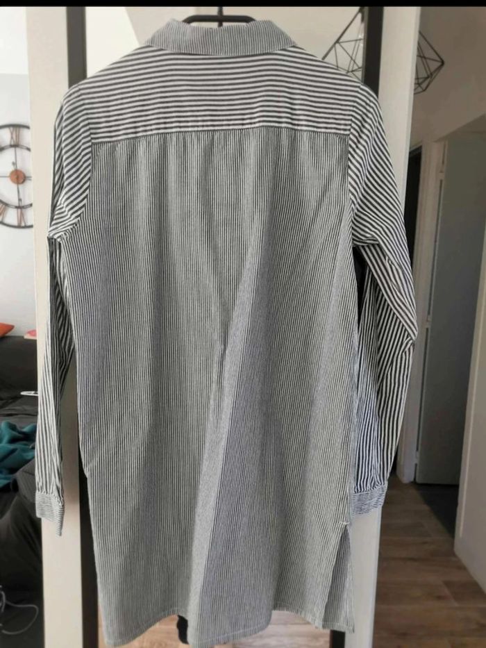 Chemise  mi  longue rayée 36 - photo numéro 2