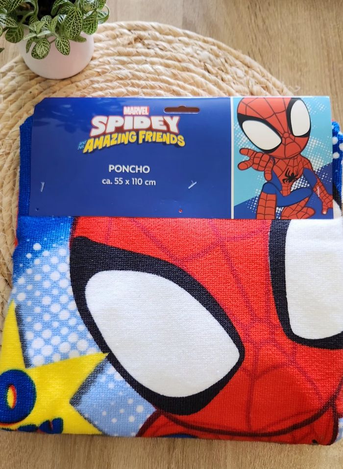 Poncho Garçon Spider-Man Marvel Bleu Neuf - photo numéro 3