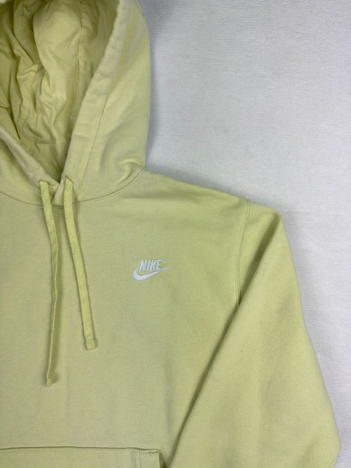 Pull Hoodie Nike jaune pastel homme taille M sweat à capuche logo brodé 02825 - photo numéro 3