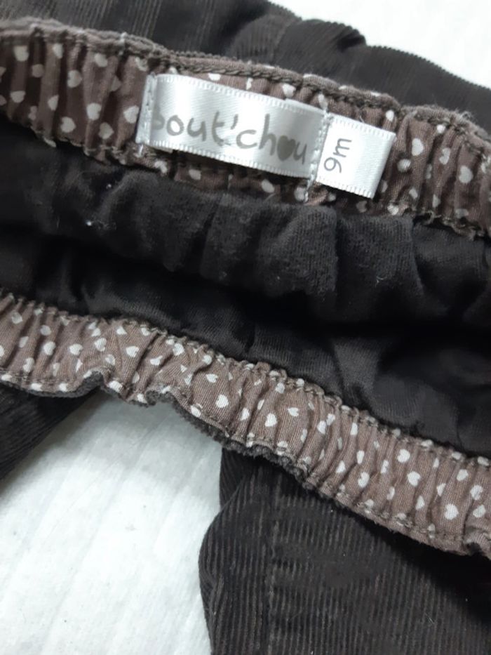 Pantalon côtelé marron Bout'chou 9 mois - photo numéro 4