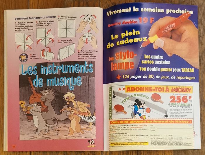 Ancien journal de mickey N°2505 avec cadeau carte bison futé 2000 vintage - photo numéro 14
