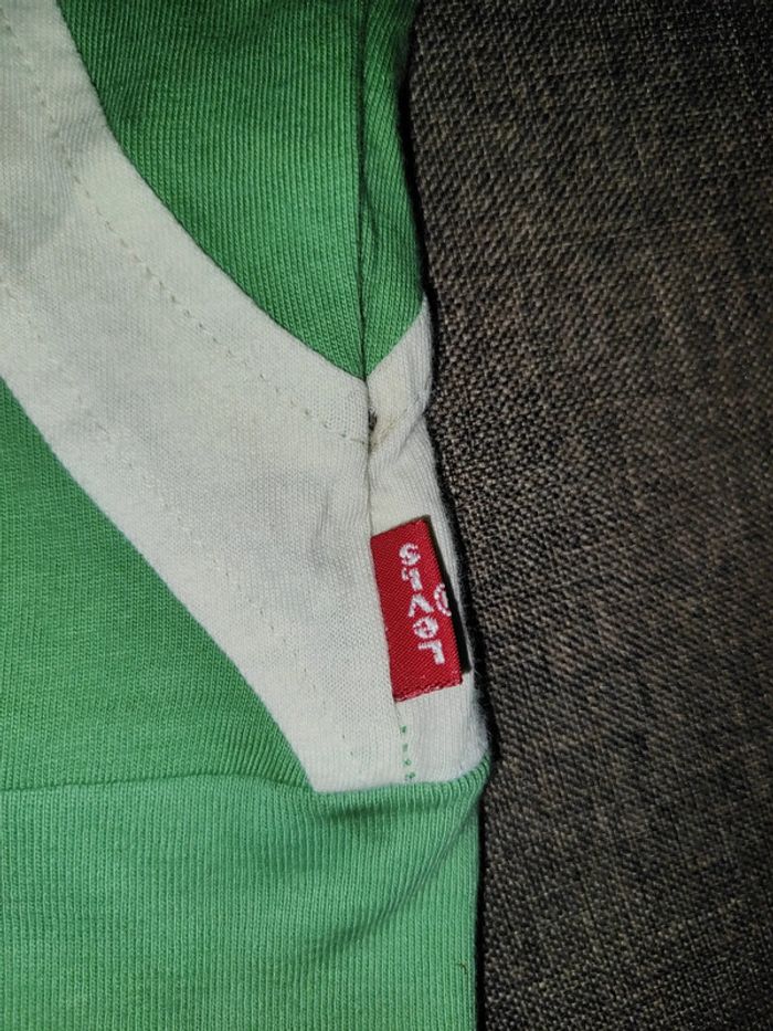 Haut sans manche vert et crème Levi's - photo numéro 4