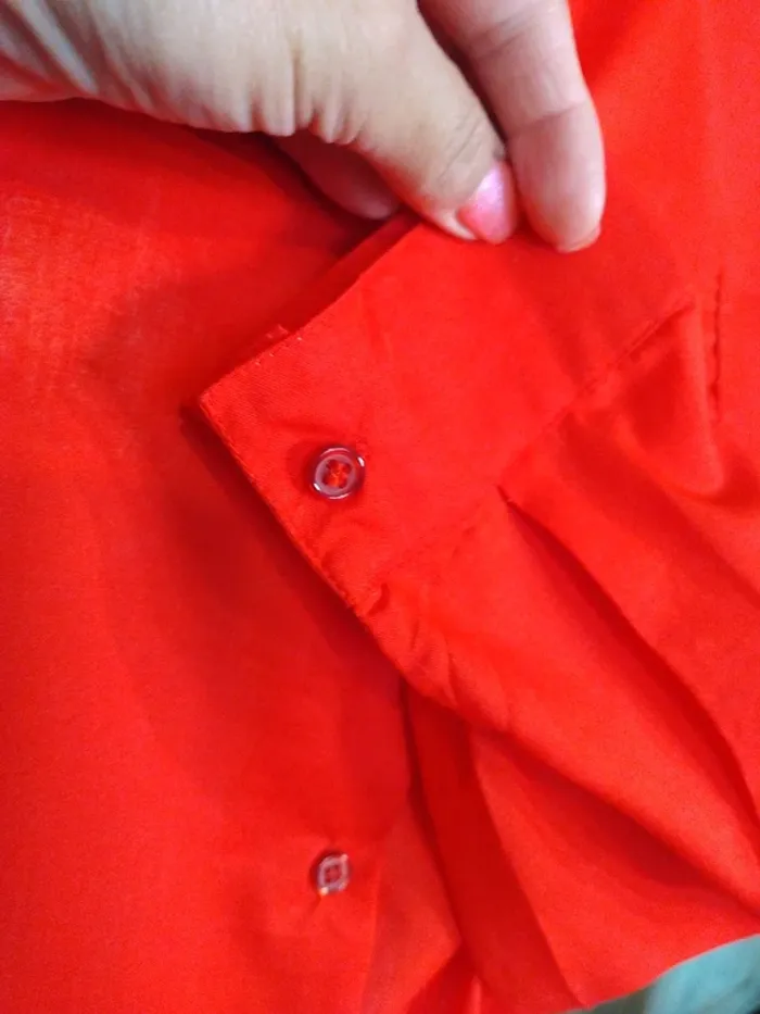 Chemisier chemise top tunique basic classique printemps automne rouge Noël - photo numéro 2