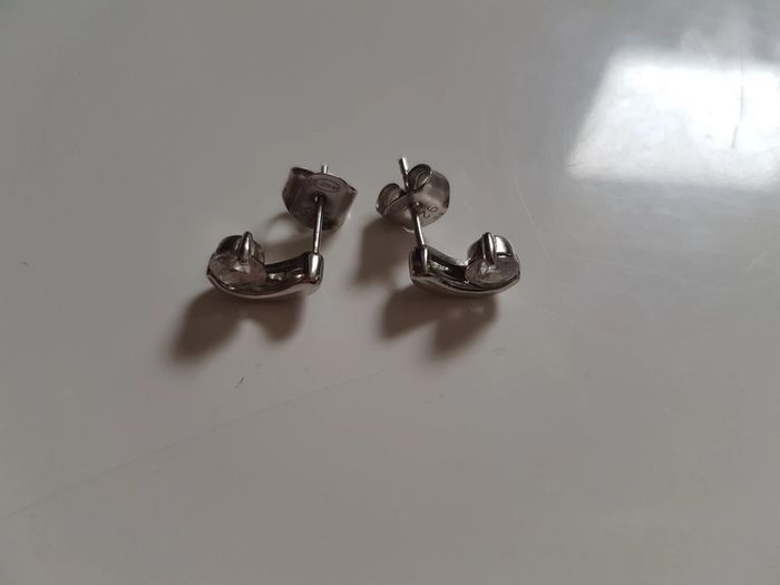 Boucles d'oreille argent 925 et oxyde de zirconium - photo numéro 3