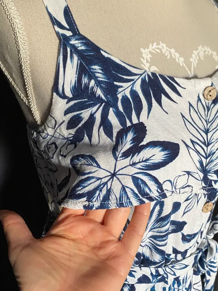 Robe à fleurs viscose et lin - photo numéro 6