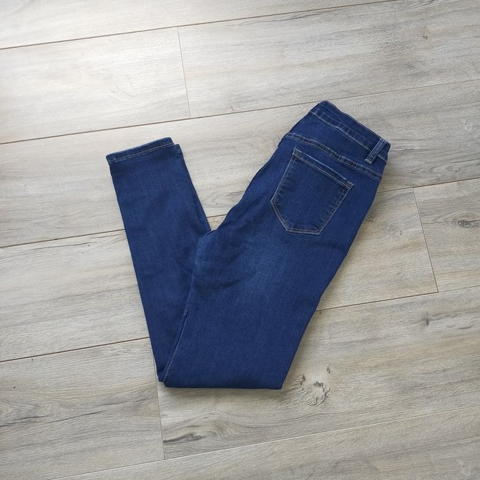 Jeans skinny femme taille 38 bleu a perles - photo numéro 4