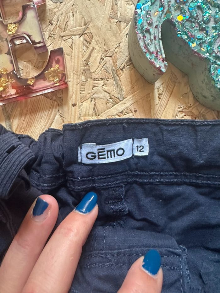 Pantalon cargo bleu marine Gémo taille 12 - photo numéro 2