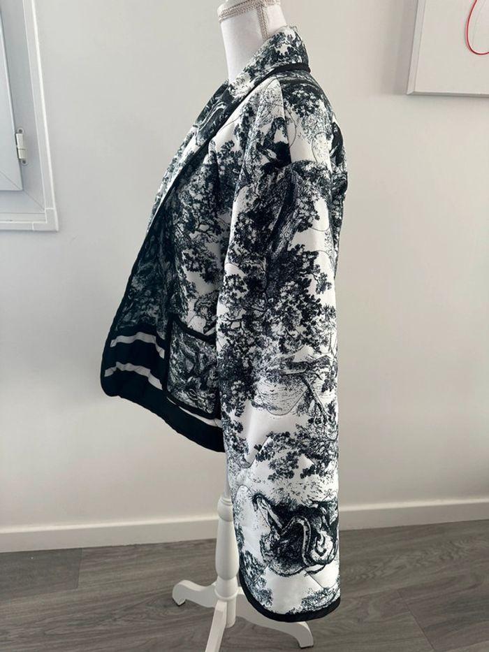 Veste matelassée oversize imprimés tapisserie noire et blanche T38 M - photo numéro 5