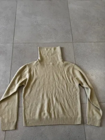 Pull col roulé beige Boohoo, taille M, très bon état,