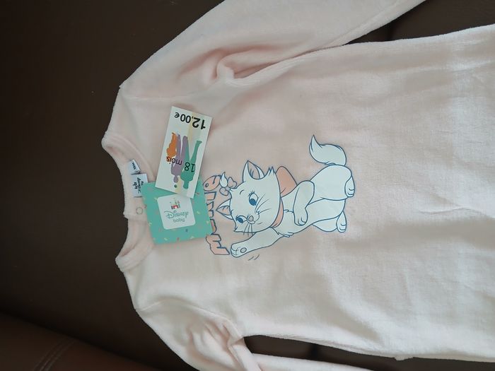 pyjamas en velours marie les aristochats disney 18 mois - photo numéro 2