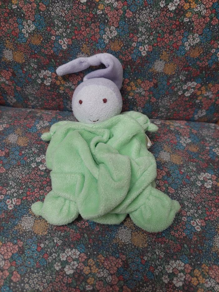 #10 Difrax - doudou lutin vert bonnet violet