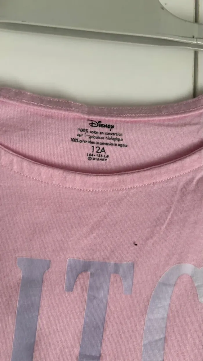 T shirt manches courtes rose stitch taille 12 ans fille - photo numéro 2