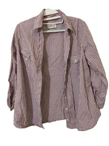 Chemise à carreaux Afibel Taille 42 violet blanc