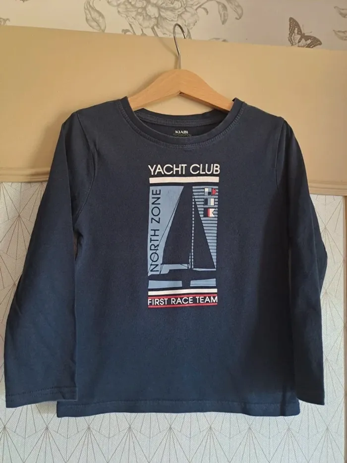 T-shirt garçon bleu kiabi tbe 1 mini accroc recousu ne se voit pas prix mini
