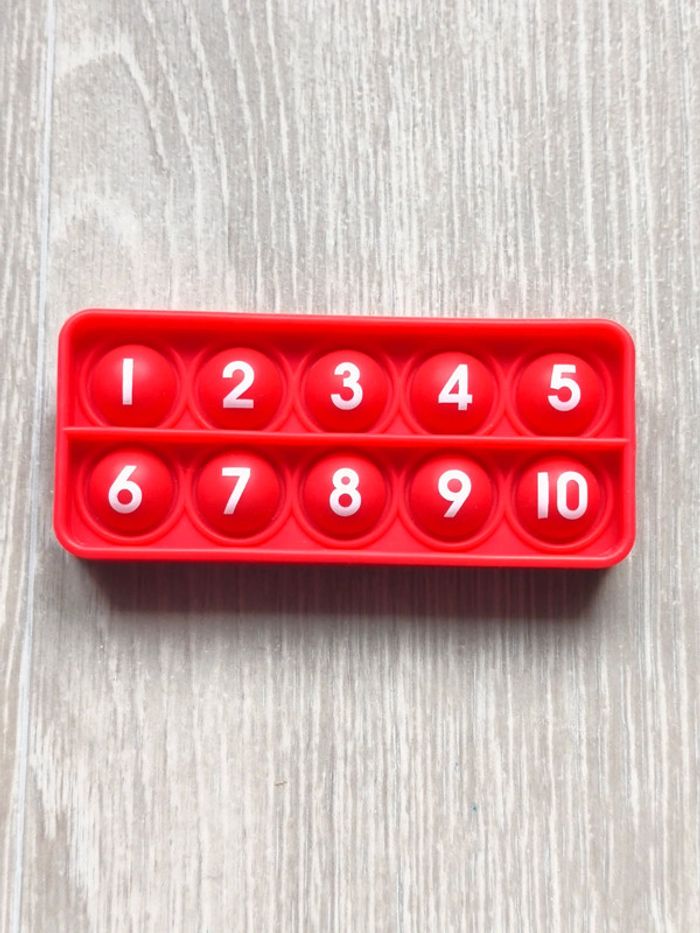 Pop it rouge pour compter jusqu'à 10 - photo numéro 2