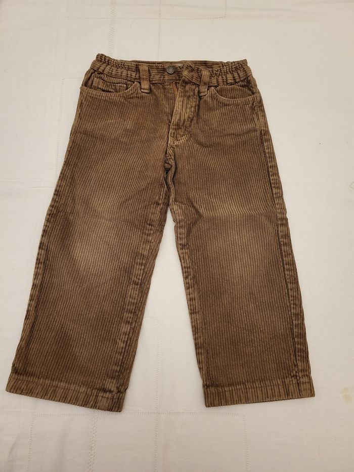1 pantalon en velours côtelé garçon 2 ans - photo numéro 1