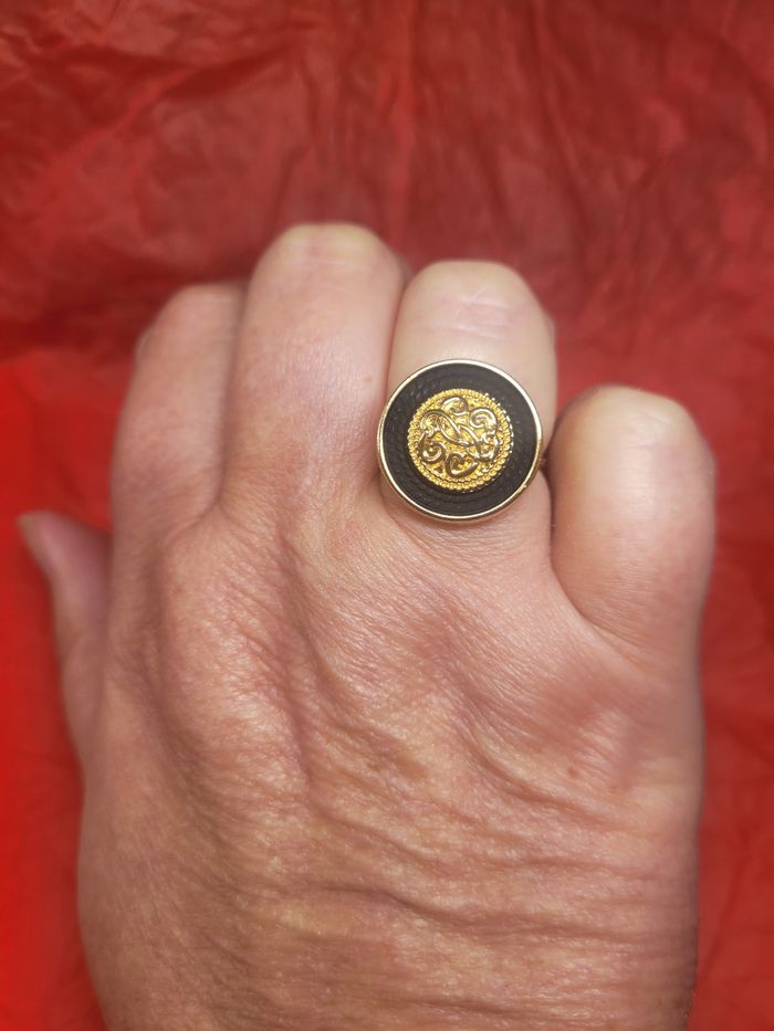 Bague ajustable upcyclé avec un joli bouton - photo numéro 2