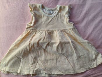 Robe sans manches fille Zeeman jaune ligné 68 cm