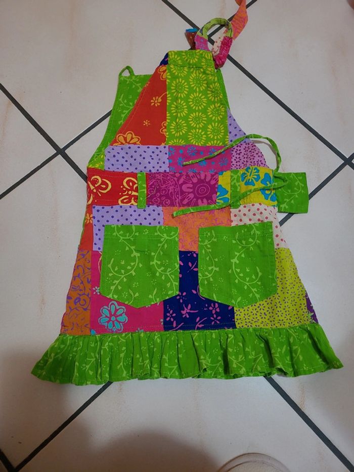 Robe été multicolore réversible verte - photo numéro 2