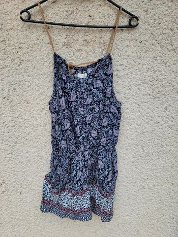 Robe tunique courte mosaïque ethnique pour l'été