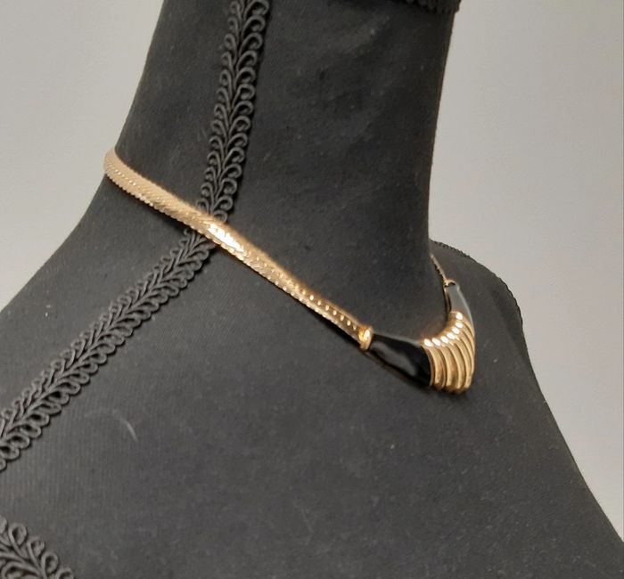 Magnifique collier vintage plastron raz du cou Orena Paris - photo numéro 2