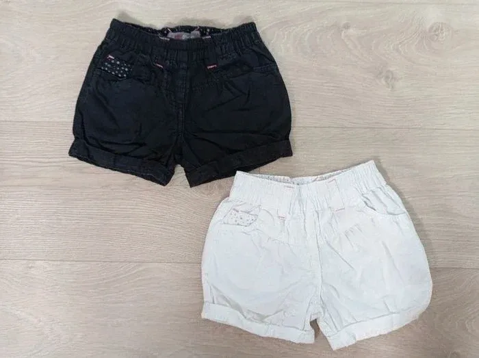 Lot de 2 shorts noir et blanc Orchestra 2 ans