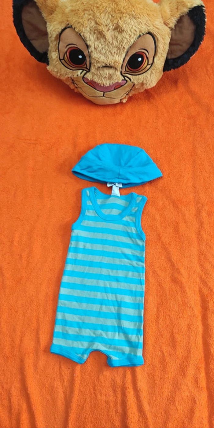 Combishort sans manches Petit Bateau 6 mois 67 cm - photo numéro 2