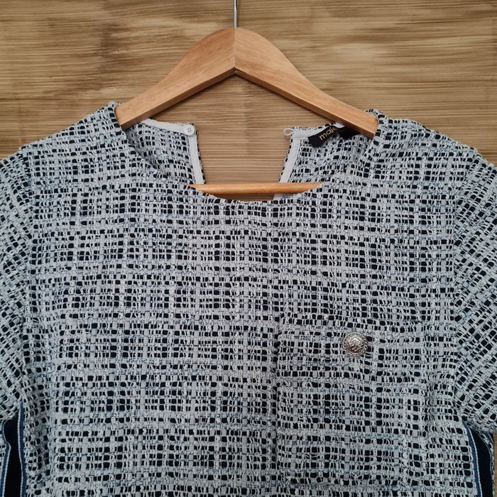 Robe jacquard bleu Maje 💙 - photo numéro 3