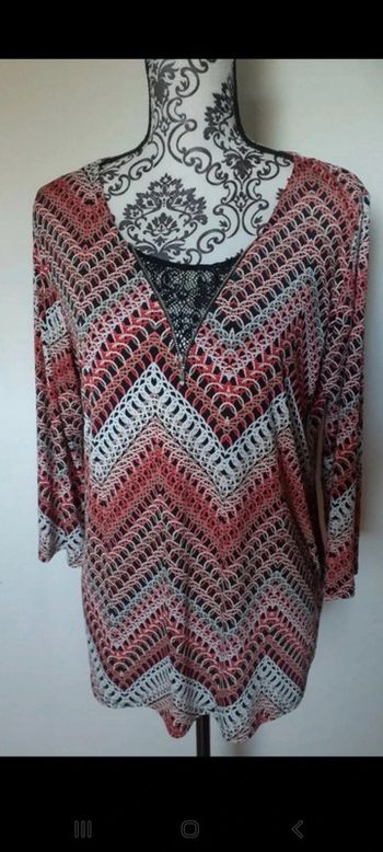 Tunique manches 3/4 fluide