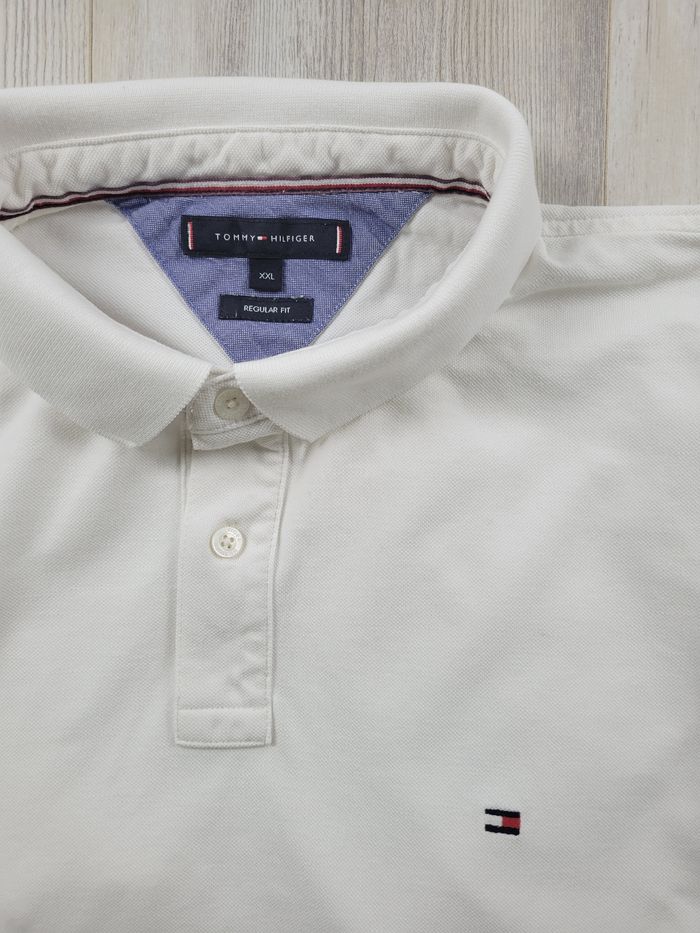 Sweat Tommy Hilfiger blanc à col – taille XXL, très bon état - photo numéro 2