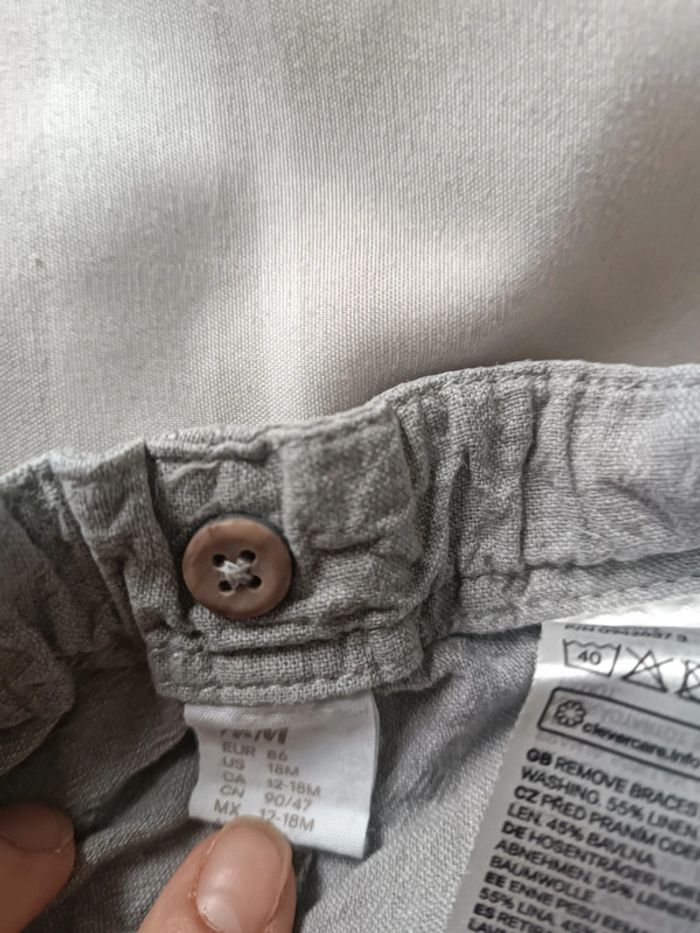 Short gris en lin - photo numéro 2