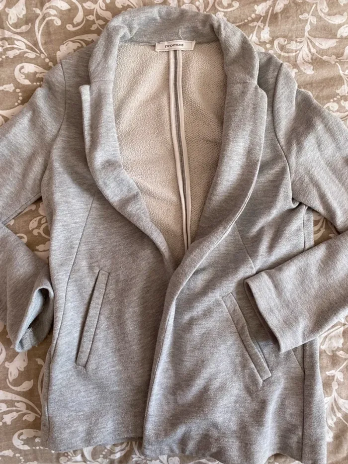 Veste blazer Promod gris pailleté - photo numéro 3