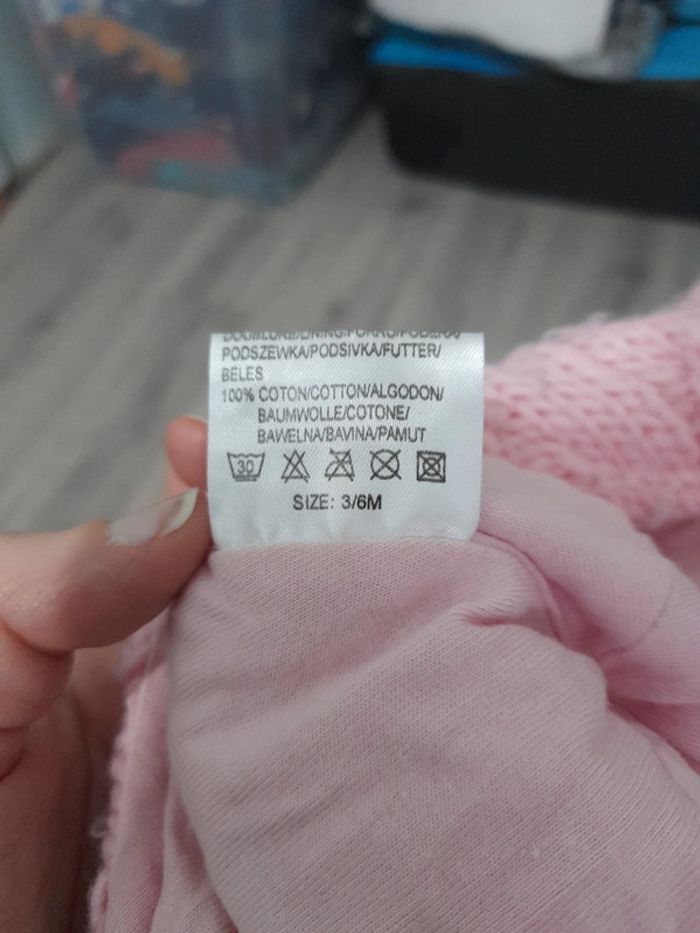 Bonnet fille rose 3/6mois - photo numéro 3