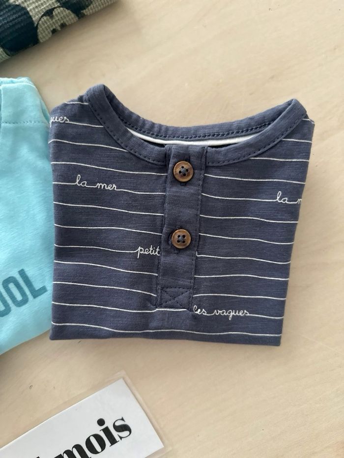Lot de 5 hauts manche courtes- Kiabi - 1 mois - bébé garçon - photo numéro 5