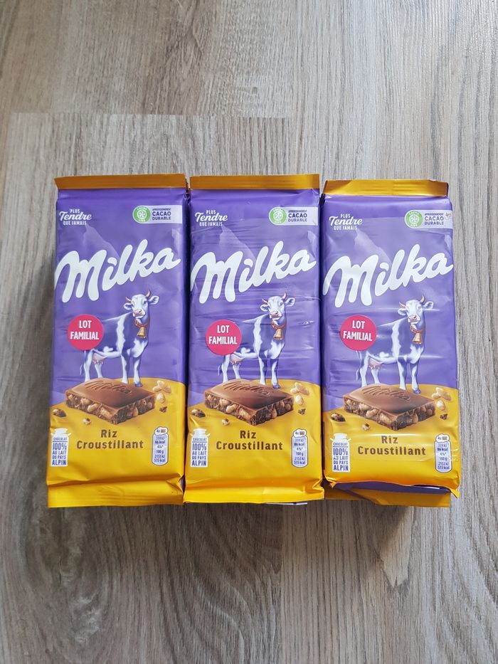 Tablettes milka riz croustillant