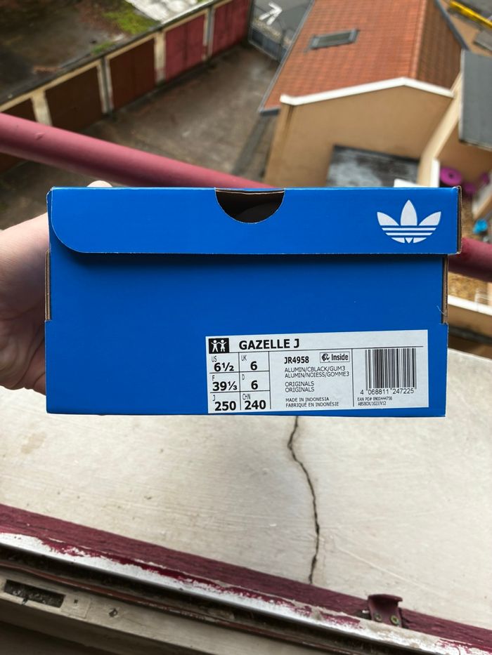 Adidas Gazelle Alumina/Core Black/Gum - photo numéro 9