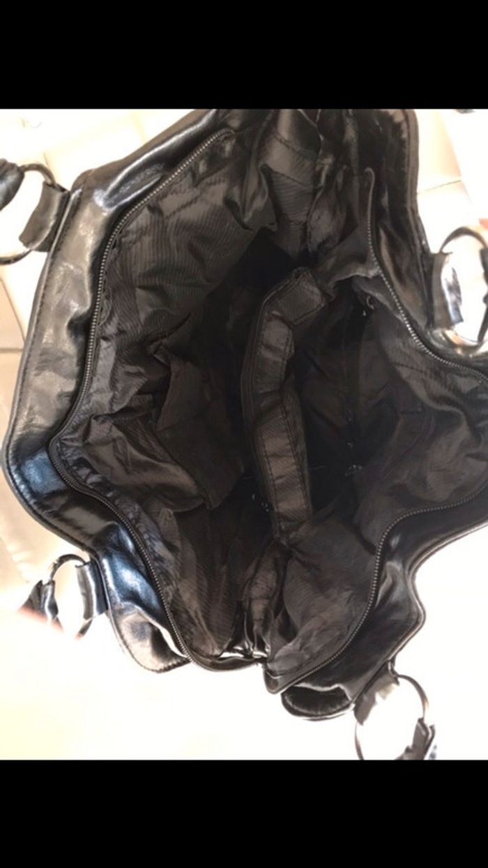 Sac à mains noir forme boule - photo numéro 2