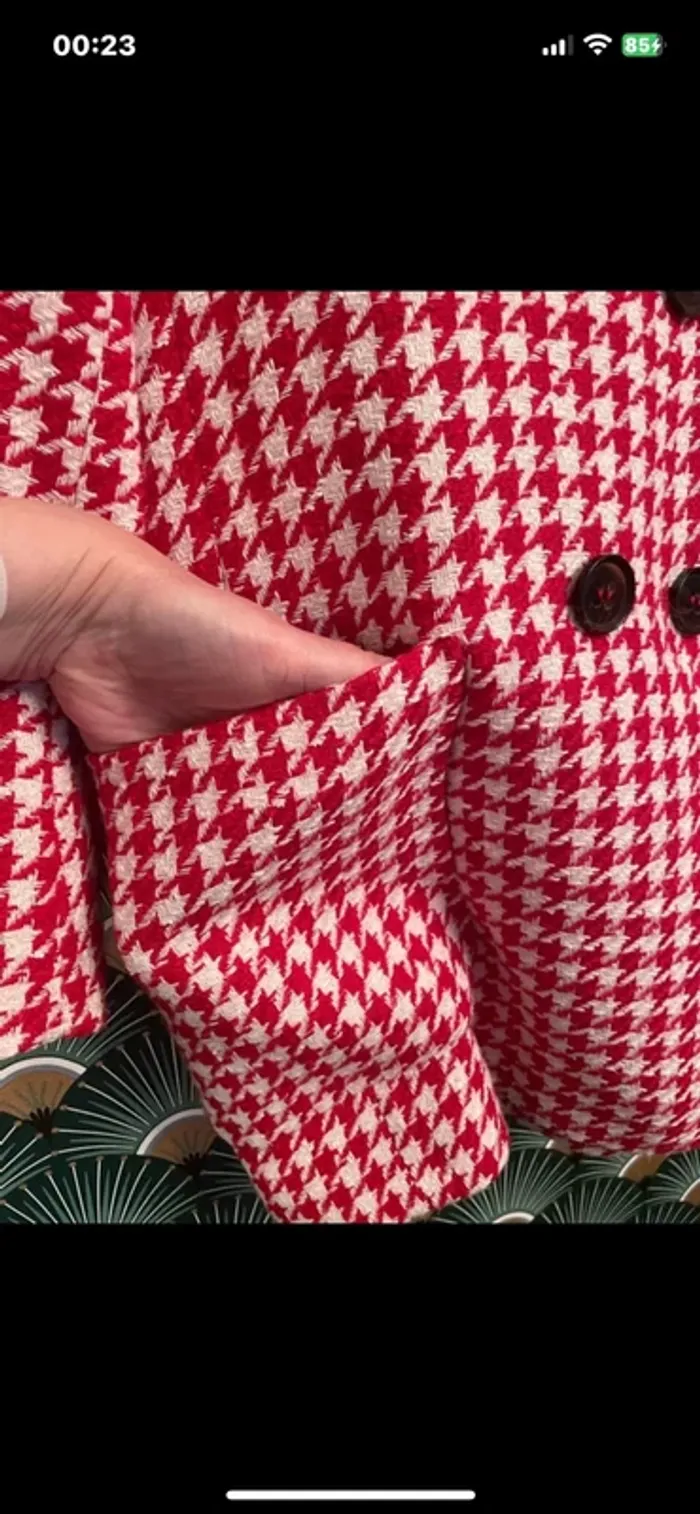 Veste Blazer tweed taille M Zara Vichy carreaux et jupe taille M. comme neuf. Valeur plus de  100€ - photo numéro 5
