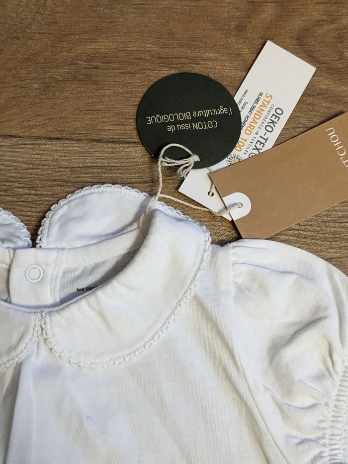 Chemisier blanc coton bio monoprix 24 mois - photo numéro 2