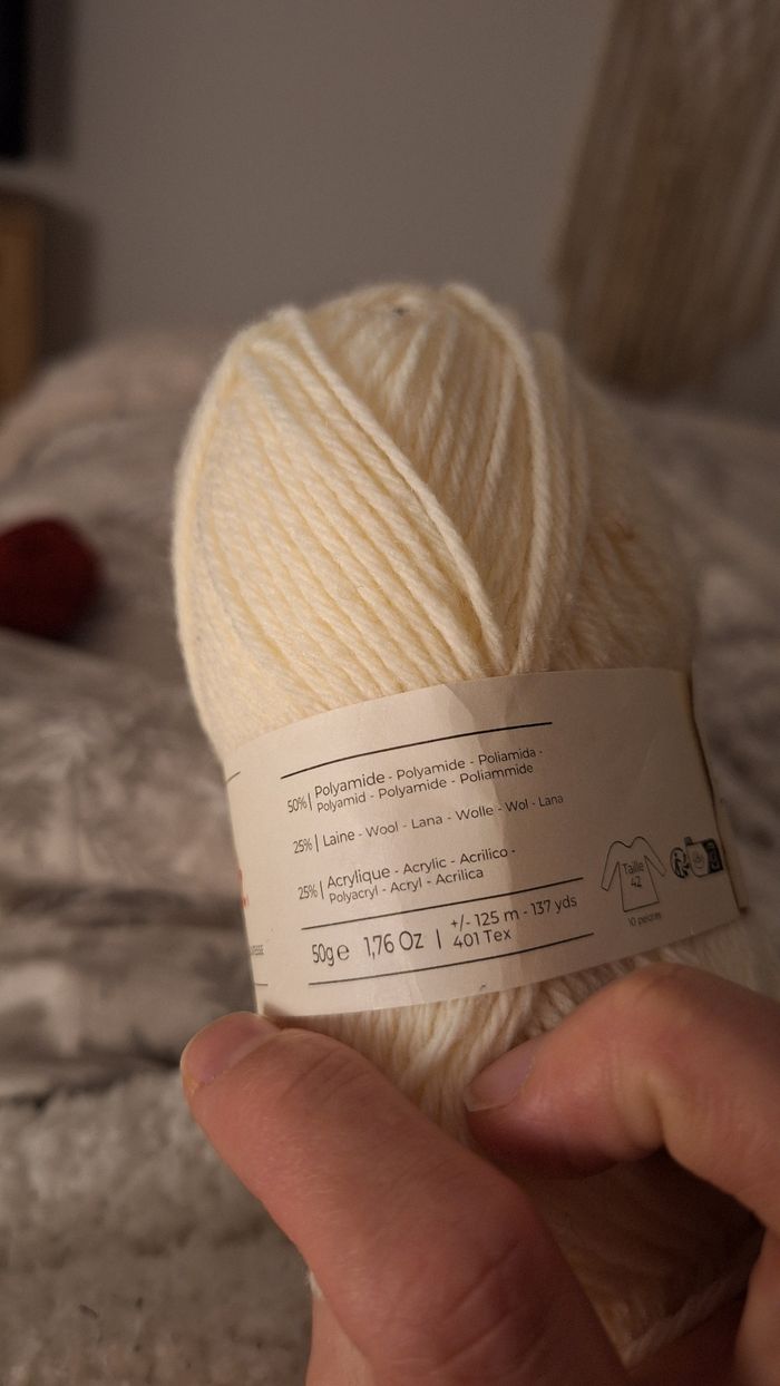 Pelote de laine Phil partner 3,5 écru - photo numéro 3