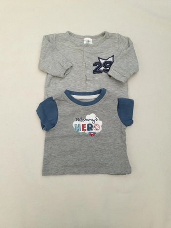Lot de 2 t-shirts naissance