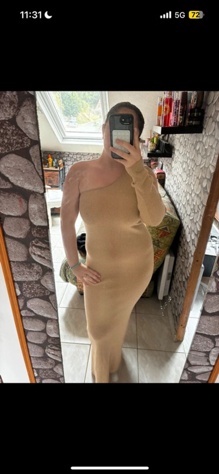 Robe marron beige - photo numéro 3