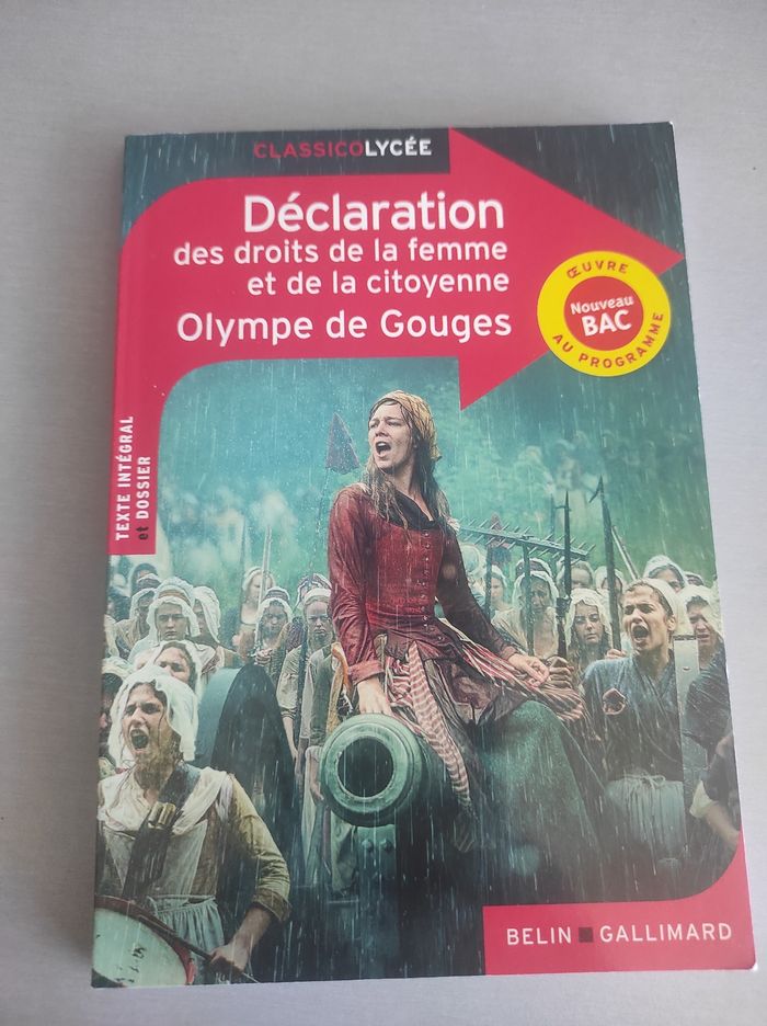 Livre déclaration des droits de la femme et de la citoyenne